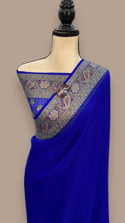 Pure Chiffon Khaddi Banarasi Saree - The Handlooms