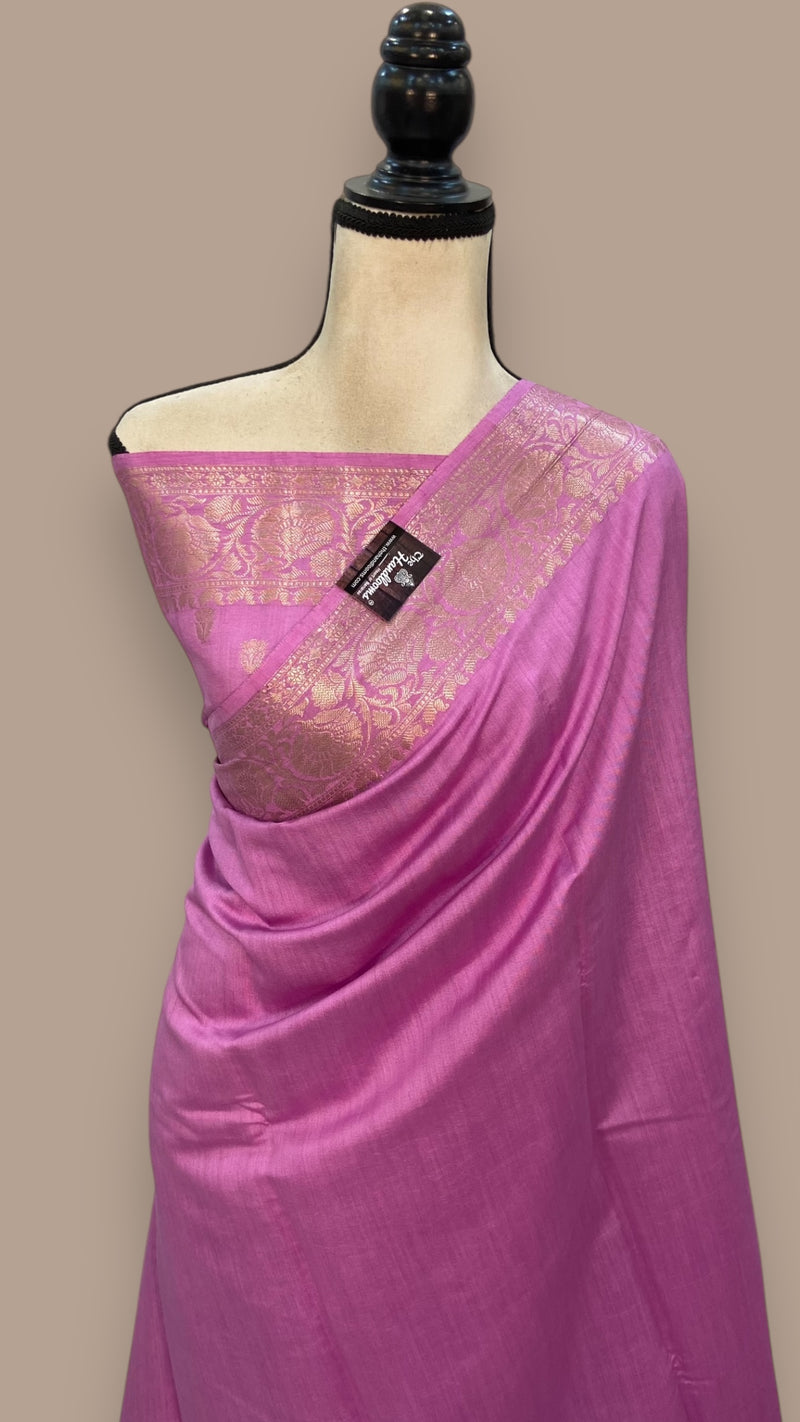 Pure Chiniya Silk Khaddi Handloom Banarasi Saree - The Handlooms