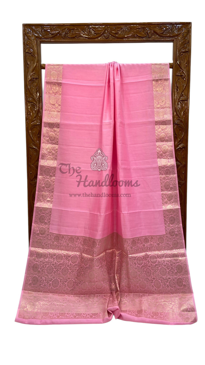 Pure Chiniya Silk Khaddi Handloom Banarasi Saree - The Handlooms