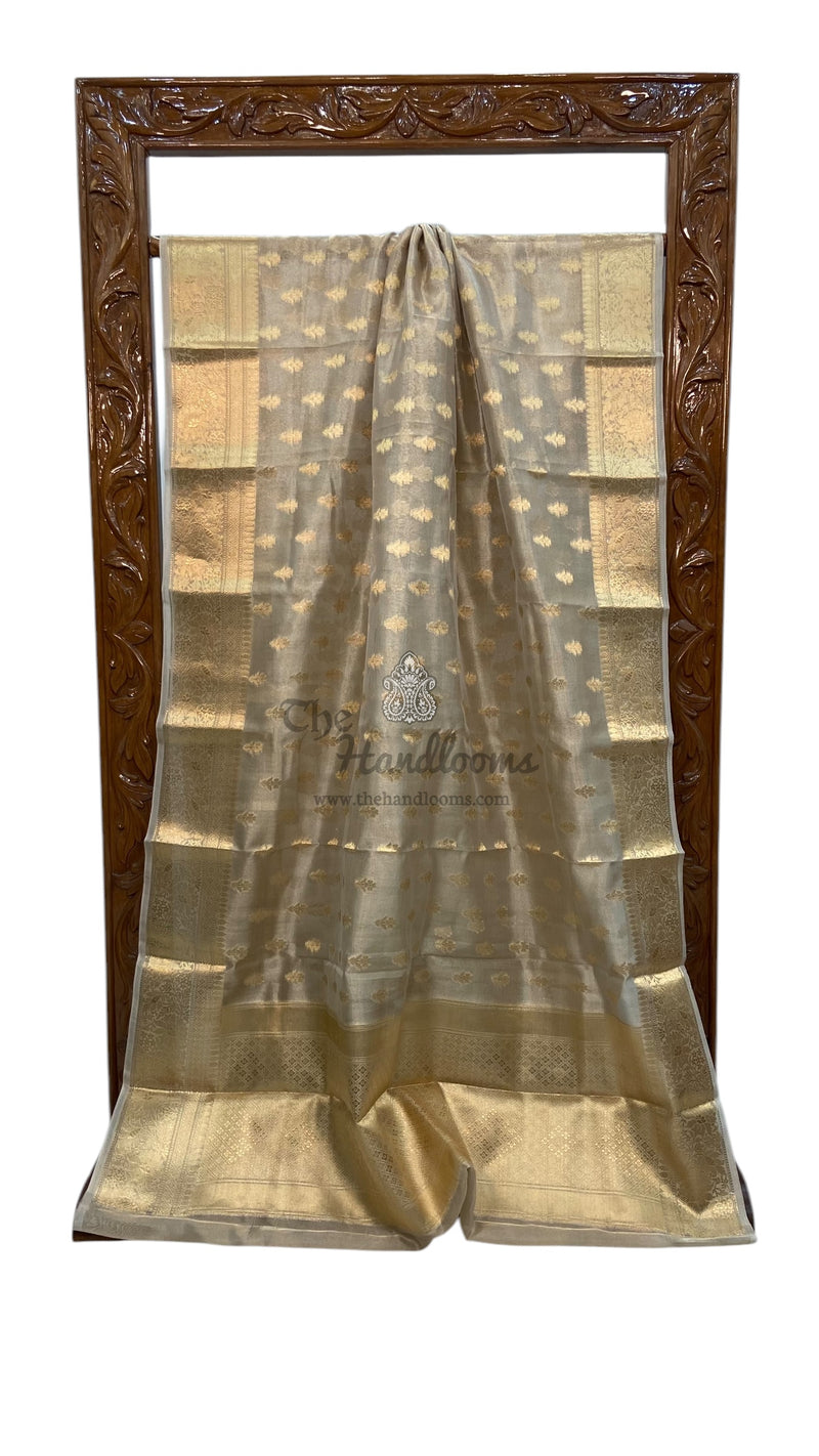 Pure Kora Tissue Handloom Banarasi Saree - The Handlooms
