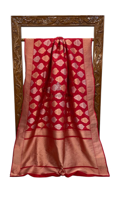 Pure Katan Silk Banarasi Handloom Saree - All over Jaal work - With Meenakari