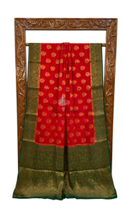 Pure Chiffon Khaddi Banarasi Saree - The Handlooms