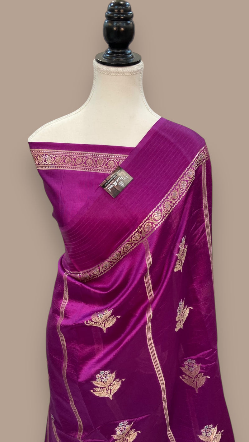 Pure Mango Silk Banarasi Handloom Saree - The Handlooms
