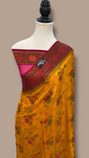 Pure Chiffon Khaddi Banarasi Saree - The Handlooms