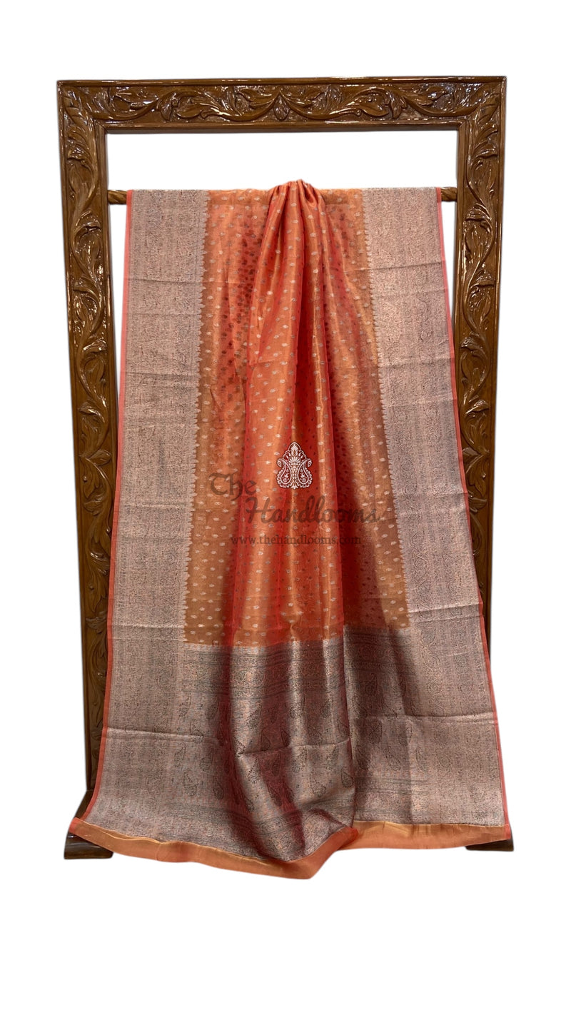 Pure Kora Tissue Handloom Banarasi Saree - The Handlooms