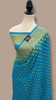 Pure Chiffon Khaddi Banarasi Saree - The Handlooms