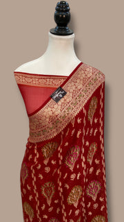 Pure Chiffon Khaddi Banarasi Saree - The Handlooms