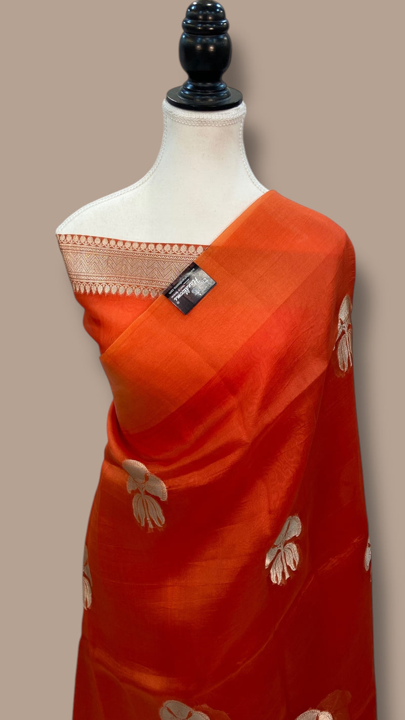 Pure Kora Handloom Banarasi Saree - The Handlooms