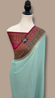 Pure Khaddi Georgette Handloom Banarasi Saree - The Handlooms