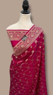 Pure Mushroo Silk Handloom Banarasi Saree - The Handlooms