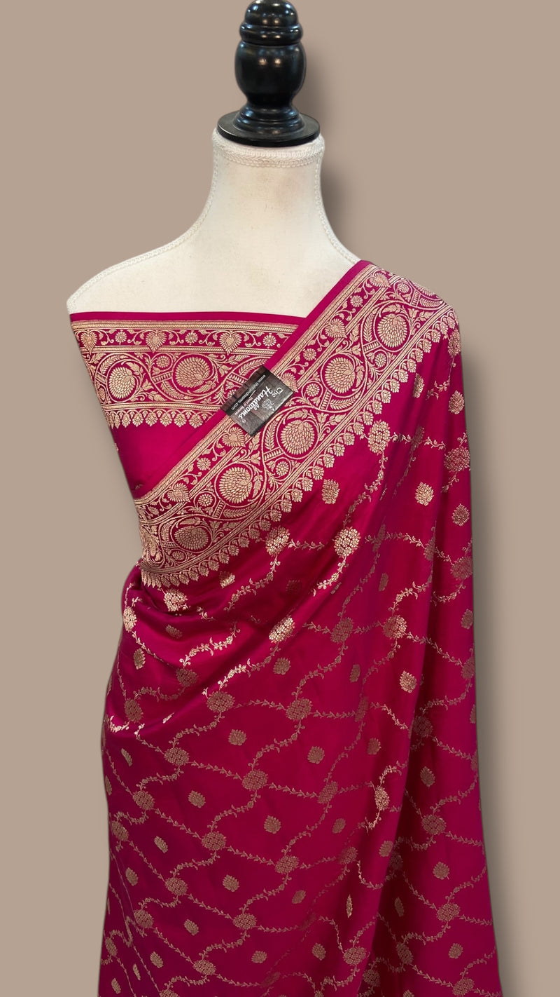 Pure Mushroo Silk Handloom Banarasi Saree - The Handlooms