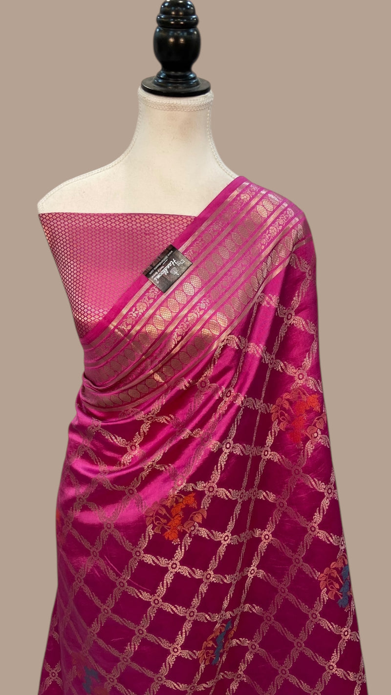 Pure Mango Silk Banarasi Handloom Saree - The Handlooms