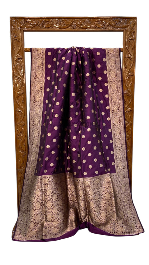 Pure Katan Silk Banarasi Handloom Saree - with motifs - The Handlooms