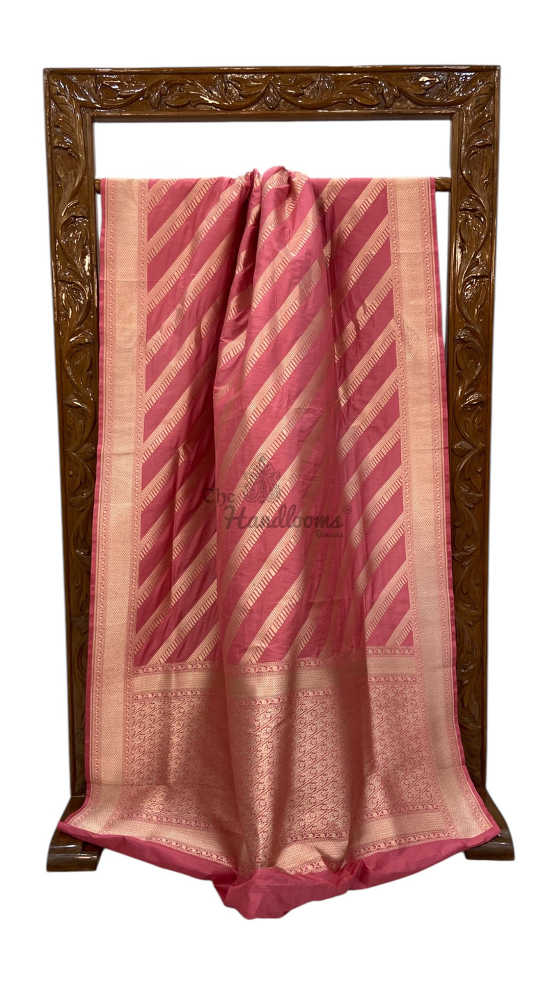 Pure Katan Silk Banarasi Handloom Saree - All Over Jaal Work - The Handlooms