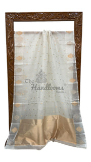 Pure Kora Handloom Banarasi Saree With Sona Roopa - The Handlooms