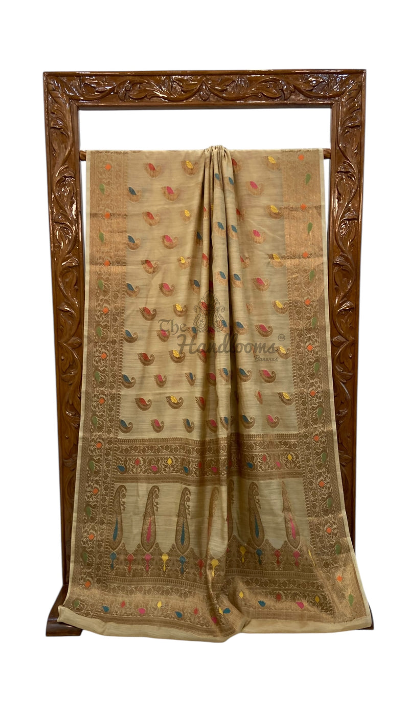 Moonga Georgette Handloom Banarasi Saree - The Handlooms