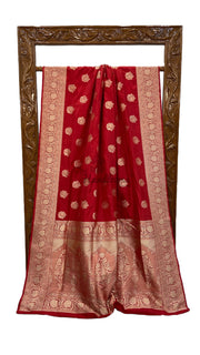 Pure Katan Silk Banarasi Handloom Saree - All Over Jaal Work - The Handlooms