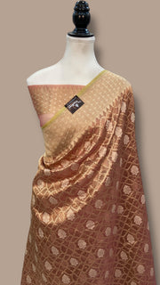 Pure Tissue Reshmi zari Handloom Banarasi Saree - The Handlooms