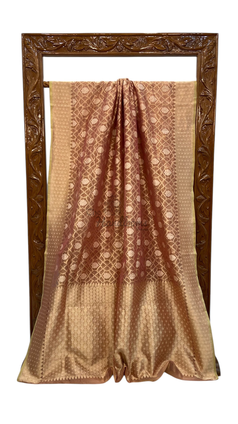 Pure Tissue Reshmi zari Handloom Banarasi Saree - The Handlooms