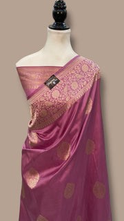 Pure Katan Silk Banarasi Handloom Saree - All Over Kadua Motifs - The Handlooms