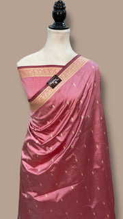 Pure Katan Silk Reshmi Zari Banarasi Handloom Saree - The Handlooms