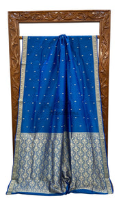 Pure Katan Silk Reshmi Zari Banarasi Handloom Saree - The Handlooms