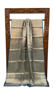 Pure Kora Tissue Tanchui Handloom Banarasi Saree - The Handlooms