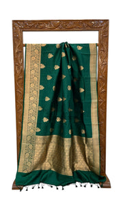 Pure Katan Silk Banarasi Handloom Saree - All over Kadua motifs - The Handlooms