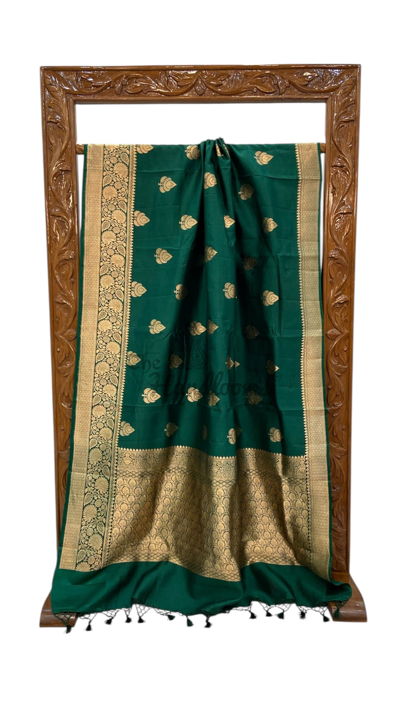 Pure Katan Silk Banarasi Handloom Saree - All over Kadua motifs - The Handlooms