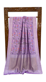 Moonga Georgette Handloom Banarasi Saree - Tilfi - The Handlooms