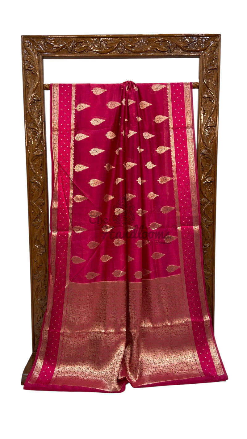Pure Mango Silk Banarasi Handloom Saree - The Handlooms