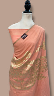 Moonga Georgette Handloom Banarasi Saree - The Handlooms