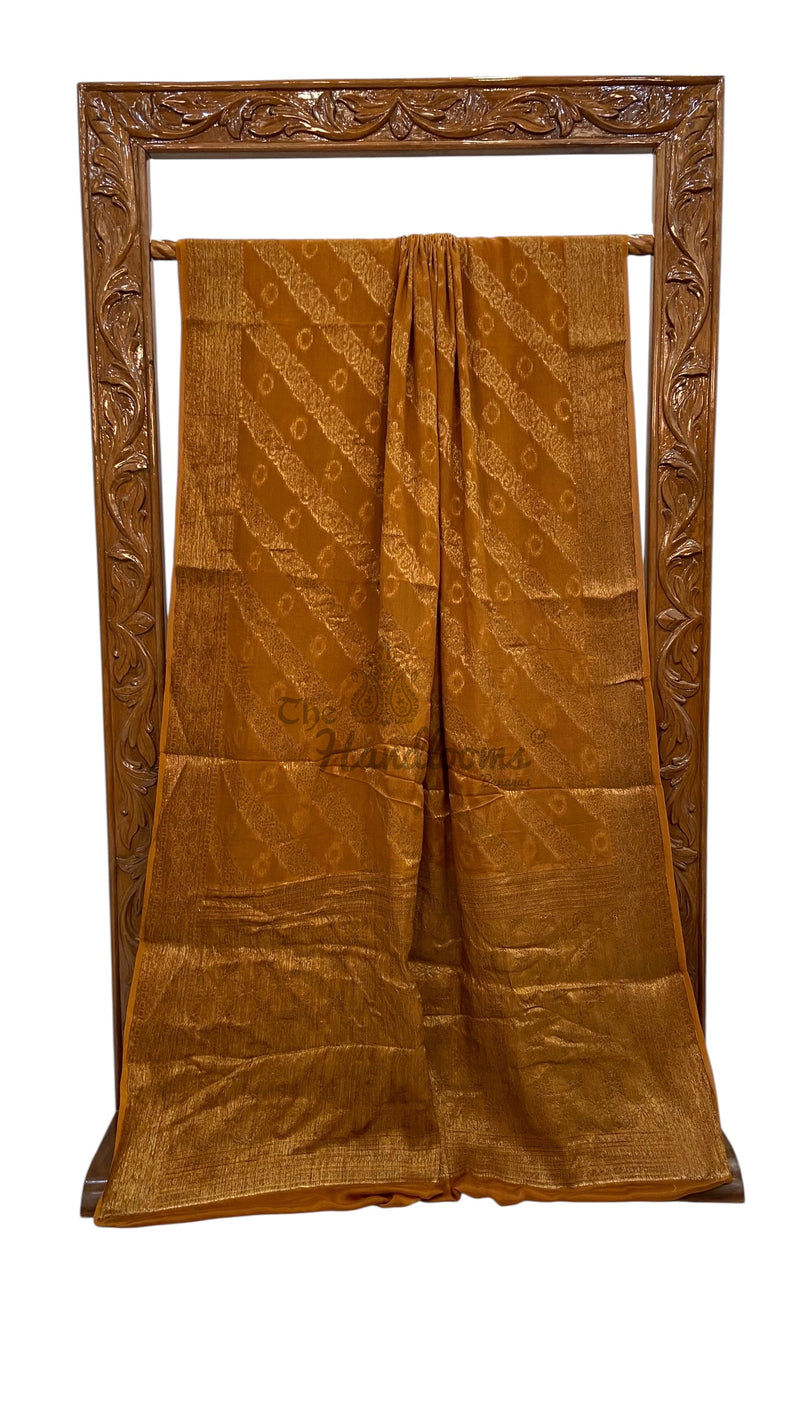 Pure Chiffon Khaddi Banarasi Saree - The Handlooms