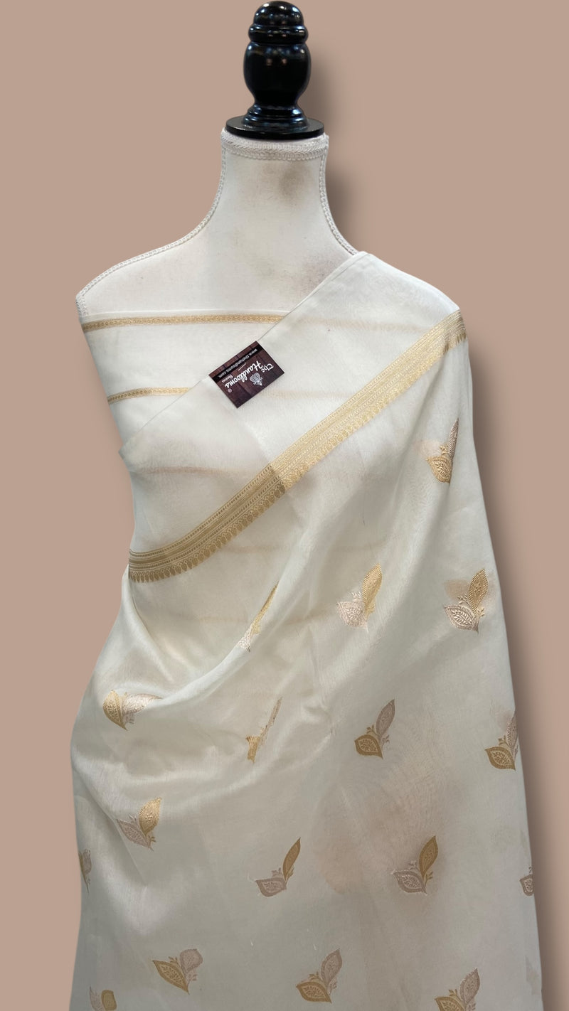 Pure Kora Handloom Banarasi Saree - The Handlooms