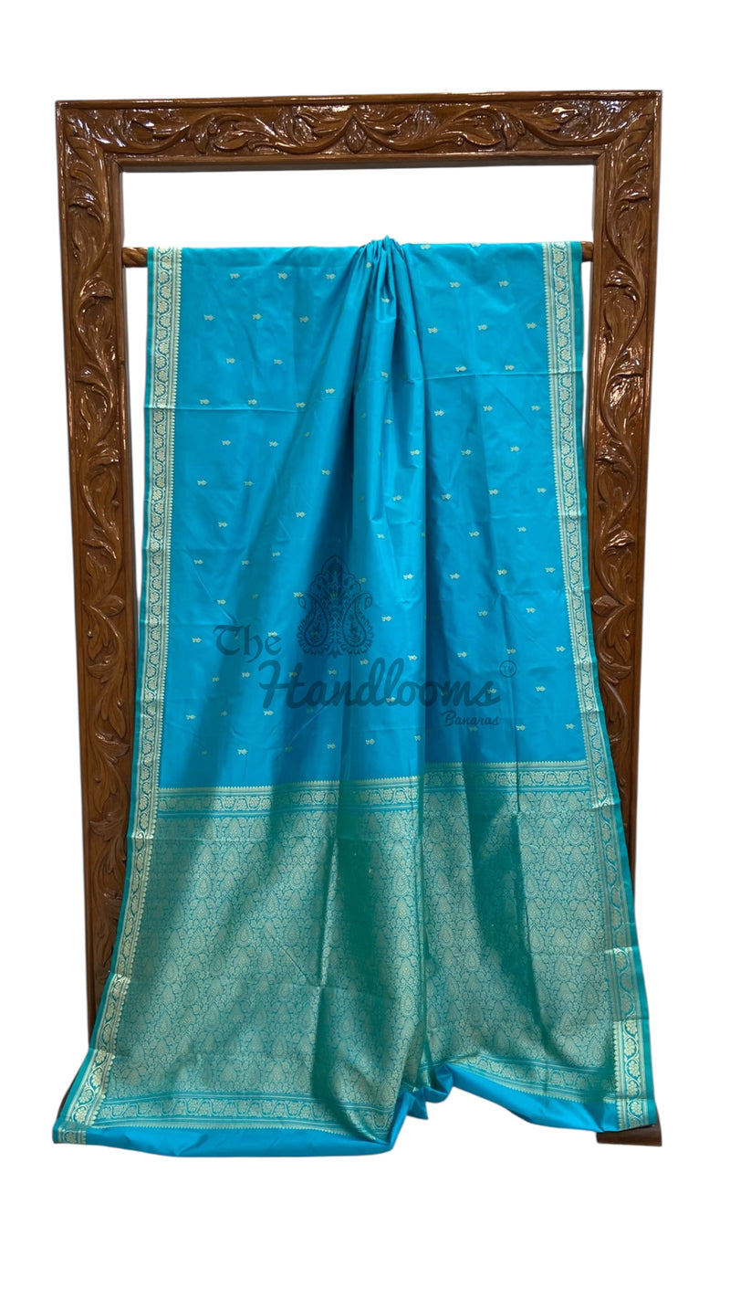 Pure Katan Silk Reshmi Zari Banarasi Handloom Saree - The Handlooms