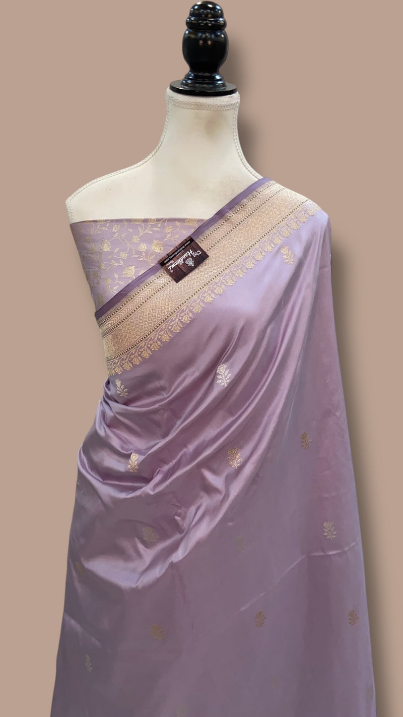 Pure Katan Silk Banarasi Handloom Saree - All Over Kadua Motifs - The Handlooms