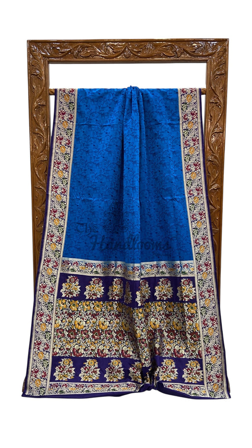 Regal Pure Katan Silk Banarasi Saree – Handwoven Tanchui Brocade with Meenakari Work - The Handlooms