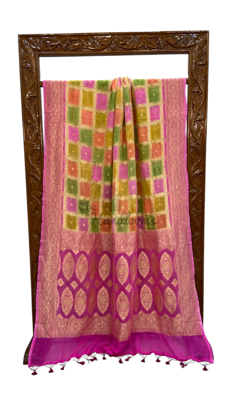 Pure Khaddi Georgette Handloom Banarasi Saree - The Handlooms