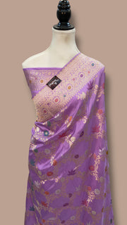 Ektara Pure Katan Silk Banarasi Handloom Saree - All Over Kadiyal Jaal Work - The Handlooms