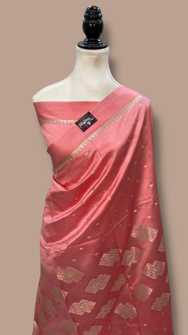Pure Mango Silk Banarasi Handloom Saree - The Handlooms