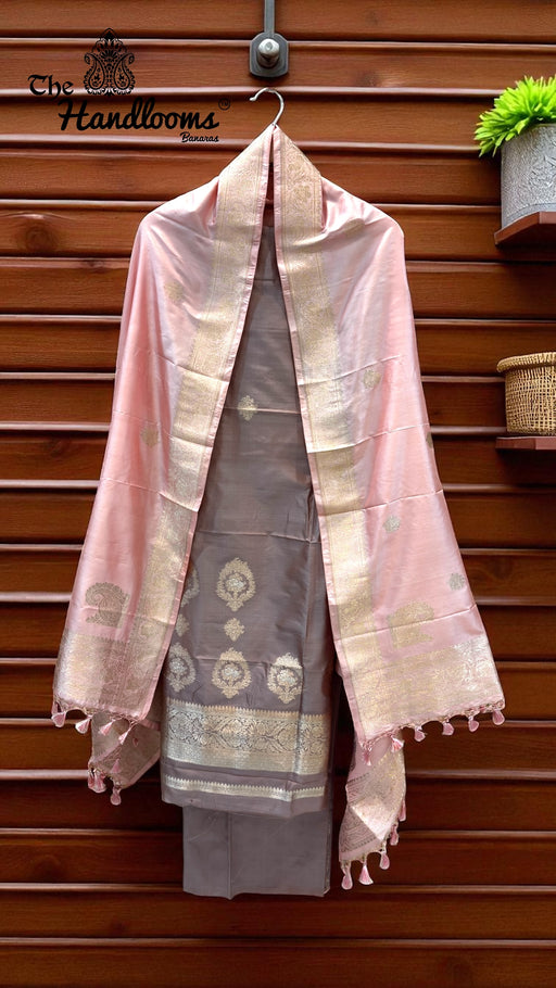 Pure Katan Silk Handlooms Banarasi Dress material - The Handlooms