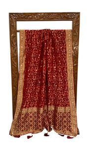 Georgette Banarasi Saree With Handwork - The Handlooms