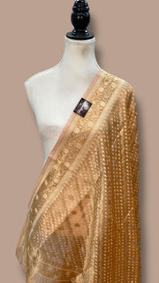 Pure Tissue Reshmi Zari Banarasi Brocade Handloom Dupatta - The Handlooms