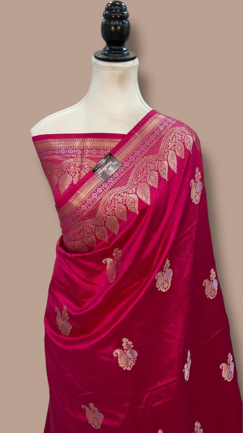Pure Mango Silk Banarasi Handloom Saree - The Handlooms