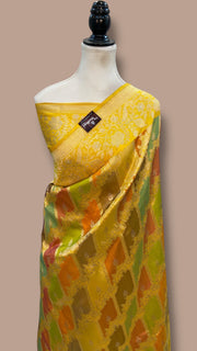 Ektara Pure Katan Silk Banarasi Handloom Saree - All Over Kadiyal Jaal Work - The Handlooms