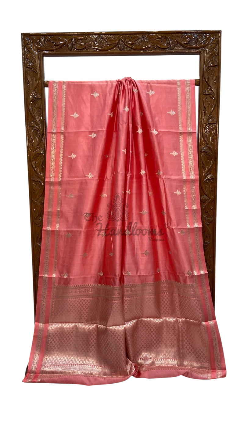 Pure Mango Silk Banarasi Handlokom Saree - The Handlooms