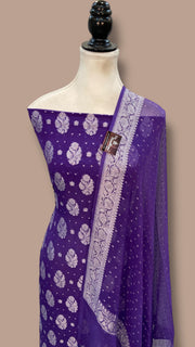 Pure Khaddi Georgette Banarasi Dress Material - The Handlooms