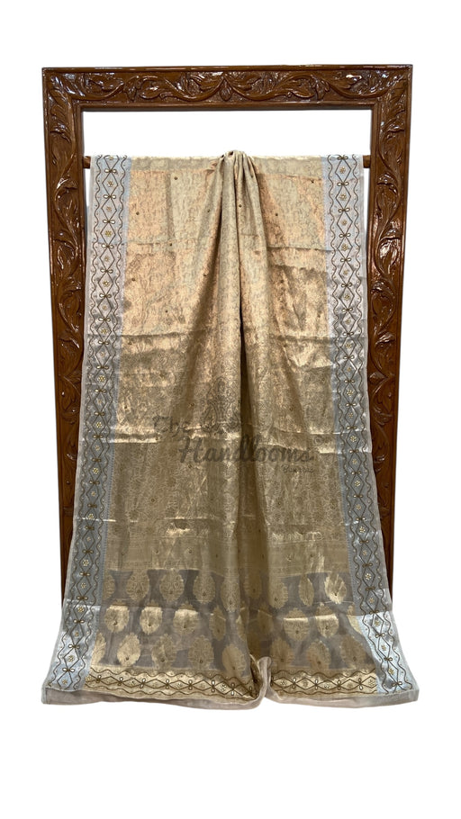 Pure Kora Tissue Handloom Banarasi Saree - Handwork - The Handlooms