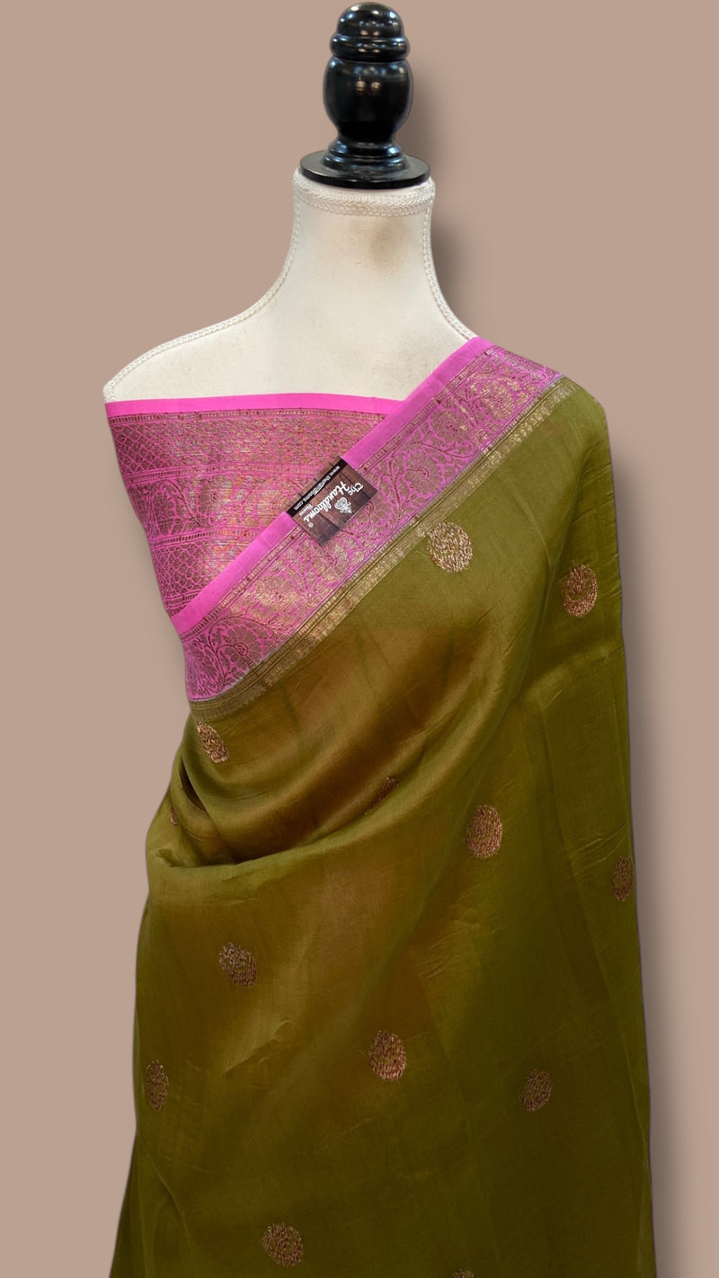 Pure Kora Handloom Banarasi Saree - The Handlooms