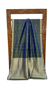 Pure Katan Silk Reshmi Zari Banarasi Handloom Saree - The Handlooms